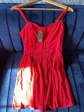 wild fable Red Maxi Dress with Spaghetti Straps